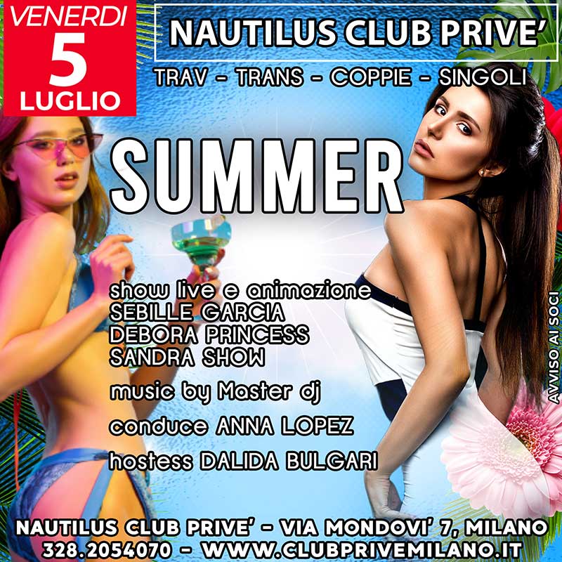 VENERDI CLUB PRIVE MILANO TRAV TRANS COPPIE