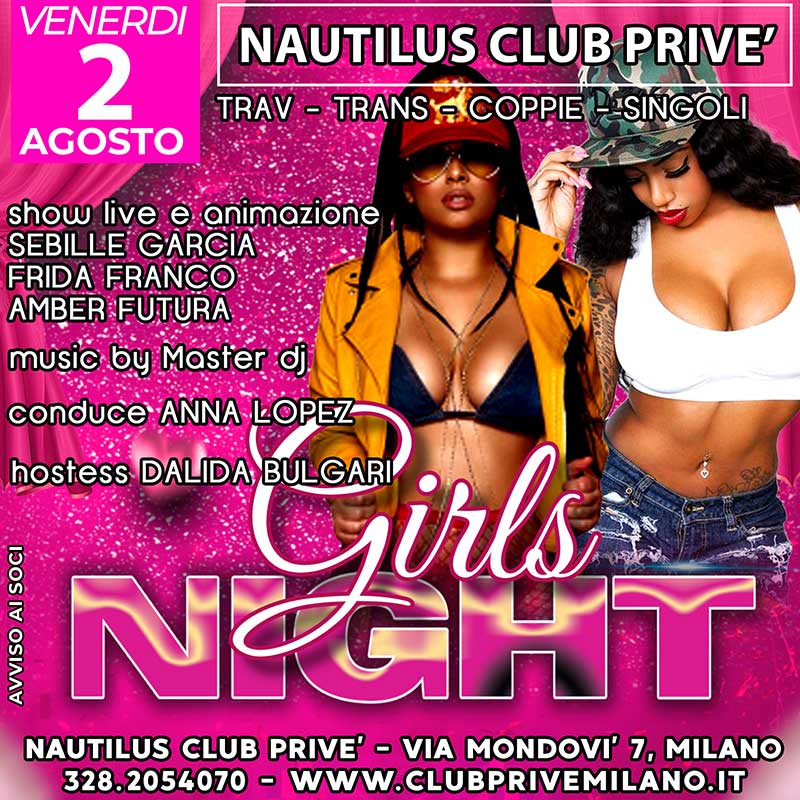 GIRLS PARTY COPPIE TRAV TRANS PRIVE MILANO