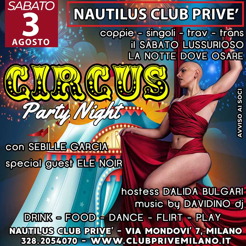 SABATO TRAV TRANS CLUB PRIVE MILANO COPPIE NAUTILUS