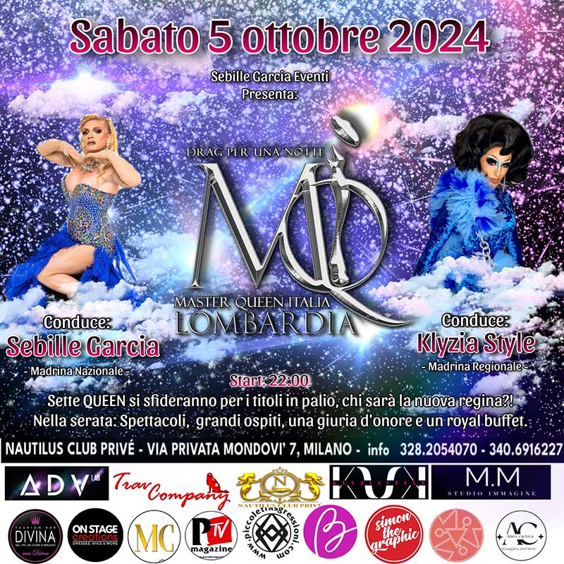 SABATO CLUB PRIVE MILANO MASTER QUEEN LOMBARDIA