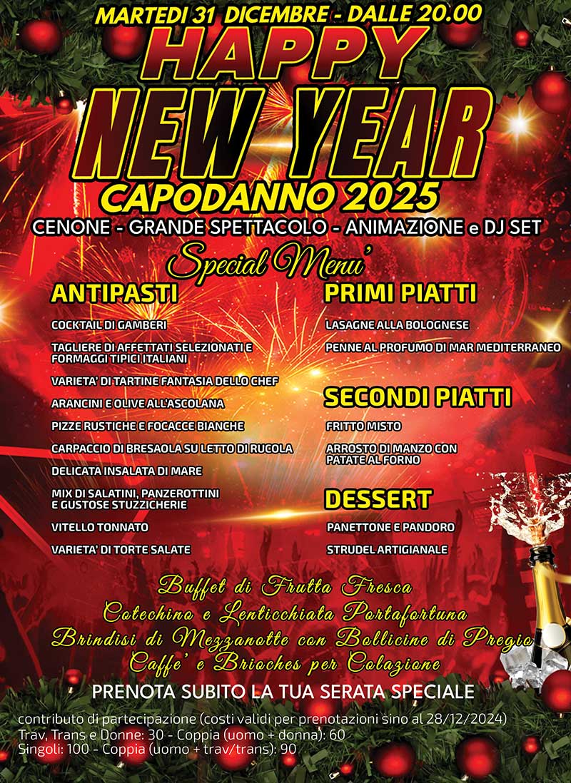 MENU CAPODANNO